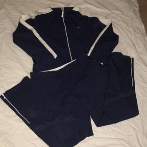 Nike track suit.